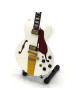  Mini gitara - štýl Neil Joung - White Falcon replika 27.5cm