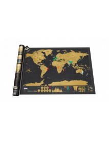Stieracia mapa sveta Deluxe - čierna 