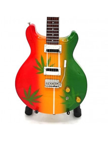 Mini gitara – štýl Bob Marley - Tribute  Ganja - replika 27.5cm