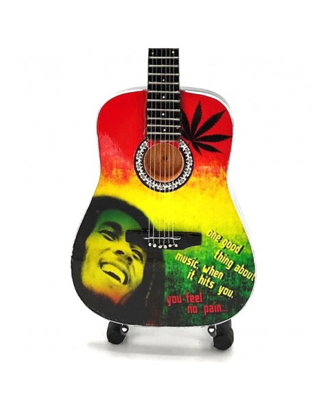 Mini gitara – štýl Bob Marley - Tribute - One Love - replika 27.5cm