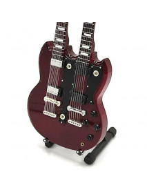 Mini gitara - štýl Double Neck Jimmy Page - Led Zeppelin replika 27.5cm