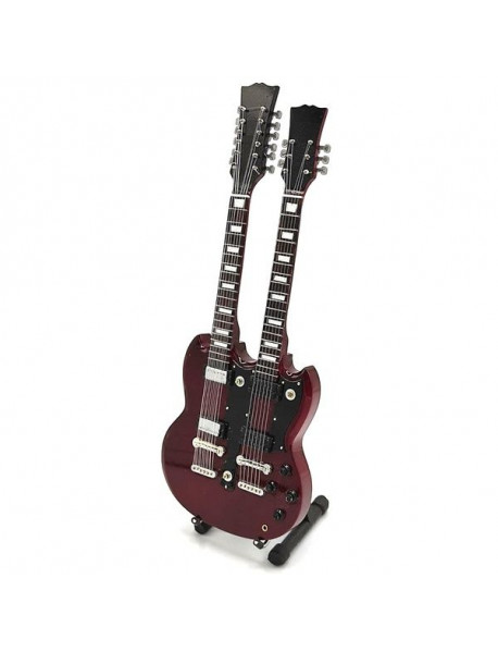 Mini gitara - štýl Double Neck Jimmy Page - Led Zeppelin replika 27.5cm