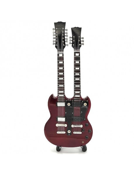 Mini gitara - štýl Double Neck Jimmy Page - Led Zeppelin replika 27.5cm