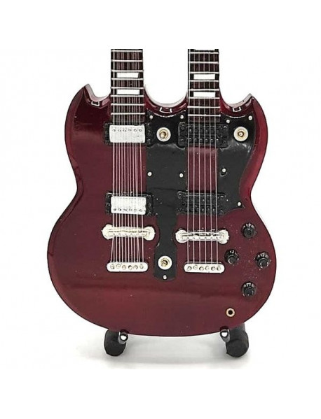 Mini gitara - štýl Double Neck Jimmy Page - Led Zeppelin replika 27.5cm