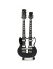  Mini gitara - štýl - Led Zeppelin - Jimmy Page- Doubleneck Black replika 27.5cm