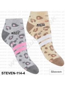 Dámske ponožky Steven-114-4 - 35-37 sivá