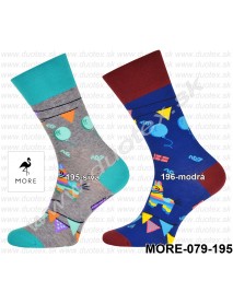 Pánske ponožky More-079-195 modrá 43-46