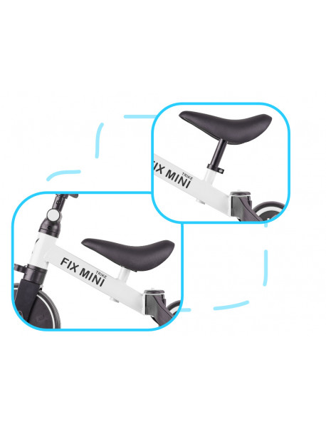 BEŽECKÁ TROJKOLKA TRIKE FIX MINI 3 V 1 S PEDÁLMI BIELEJ FARBY