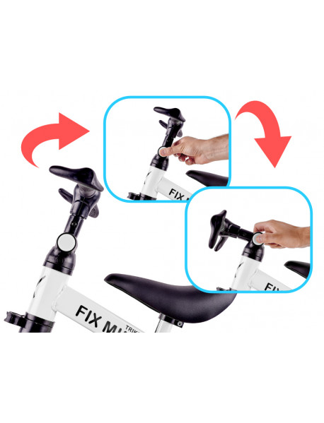 BEŽECKÁ TROJKOLKA TRIKE FIX MINI 3 V 1 S PEDÁLMI BIELEJ FARBY