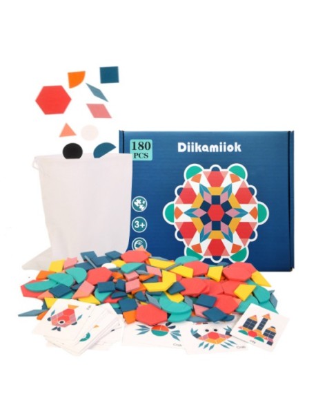 Drevené puzzle montessori 180 dielikov