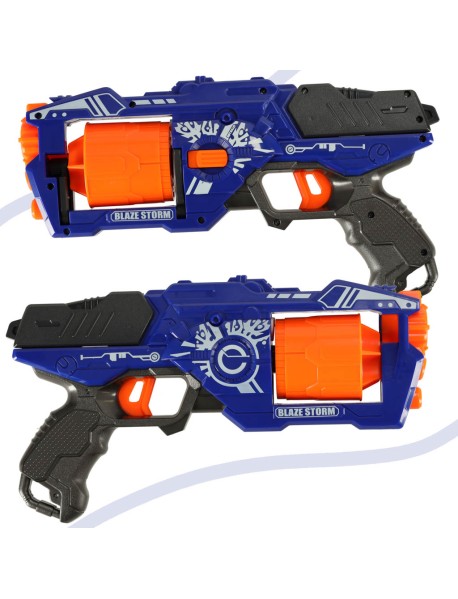 Pištoľ na penové šípky Blaze Storm + 20 šípok modrá