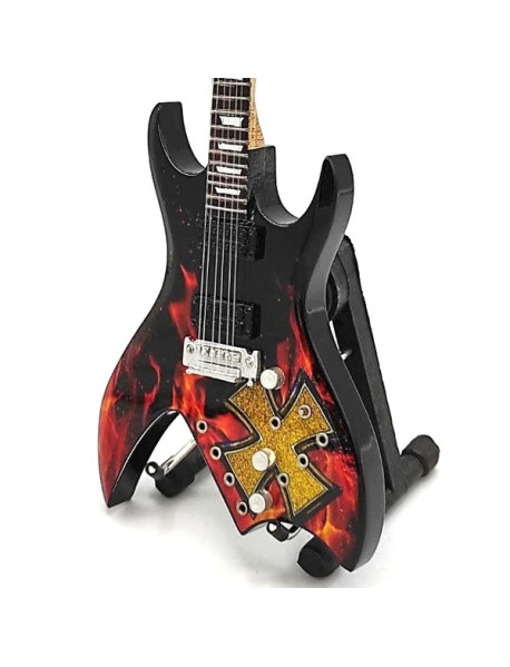  Mini gitara - štýl Metallica - James Hetfield  Brown Cross replika 27.5cm