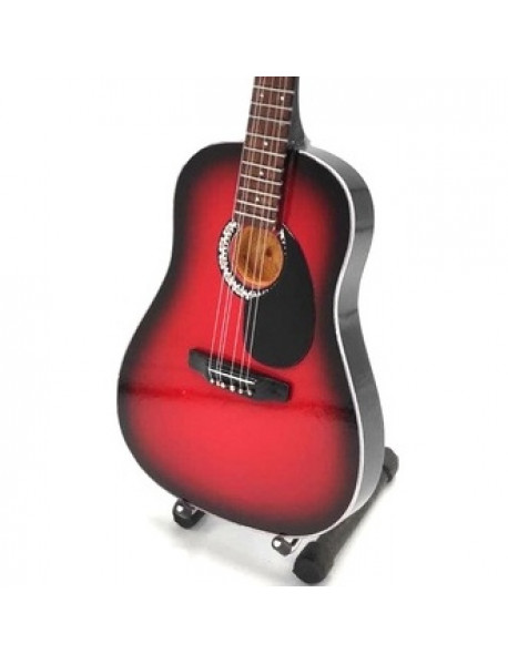 Mini gitara - štýl The Beatles John Lennon acoustic sunburst - replika 27.5cm