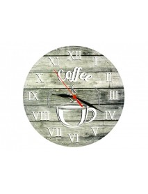 Nástenné hodiny drevené 28cm  COFFEe