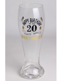 Narodeninový pohár sklenený na pivo