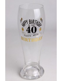 Narodeninový pohár sklenený na pivo