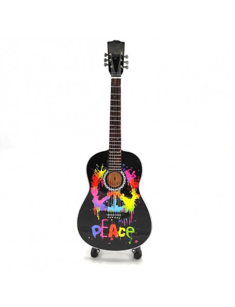 Mini gitara – štýl Woodstok Peace & Love Tribute - replika 27.5cm
